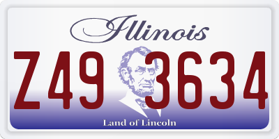 IL license plate Z493634