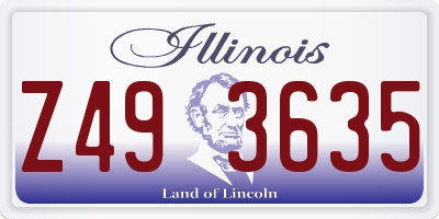 IL license plate Z493635