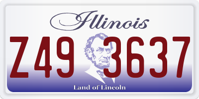 IL license plate Z493637