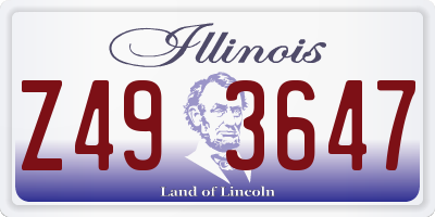 IL license plate Z493647