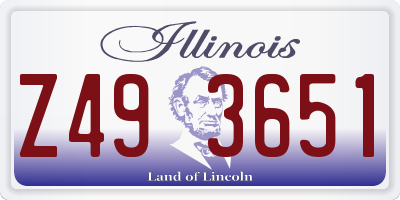 IL license plate Z493651
