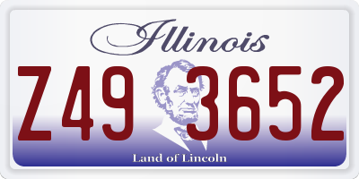 IL license plate Z493652