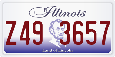 IL license plate Z493657