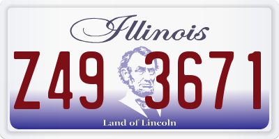 IL license plate Z493671