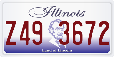 IL license plate Z493672