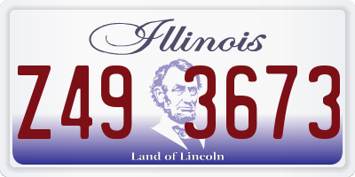 IL license plate Z493673