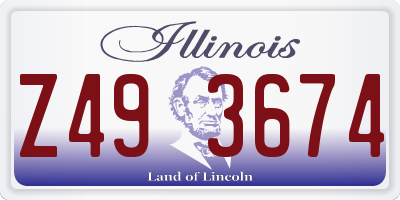 IL license plate Z493674