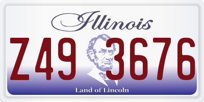 IL license plate Z493676