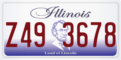 IL license plate Z493678