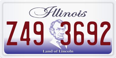 IL license plate Z493692