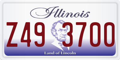 IL license plate Z493700