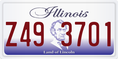 IL license plate Z493701