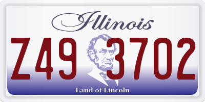 IL license plate Z493702