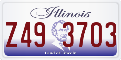 IL license plate Z493703