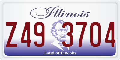 IL license plate Z493704