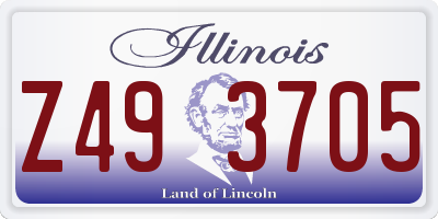 IL license plate Z493705
