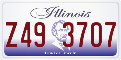 IL license plate Z493707