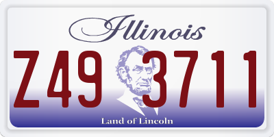 IL license plate Z493711
