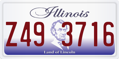 IL license plate Z493716
