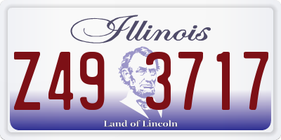 IL license plate Z493717
