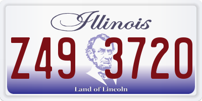 IL license plate Z493720