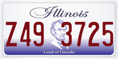 IL license plate Z493725