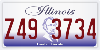 IL license plate Z493734