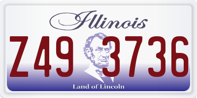 IL license plate Z493736