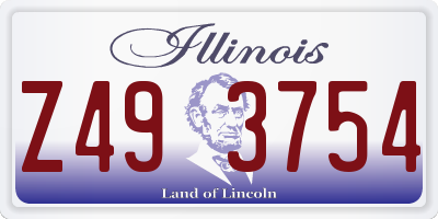 IL license plate Z493754