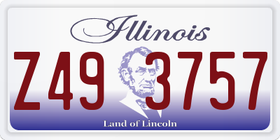 IL license plate Z493757
