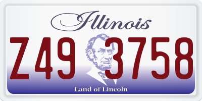 IL license plate Z493758