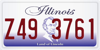 IL license plate Z493761
