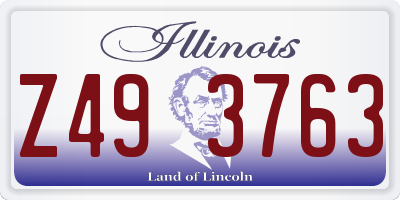 IL license plate Z493763