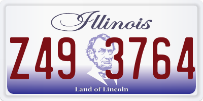 IL license plate Z493764