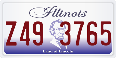 IL license plate Z493765