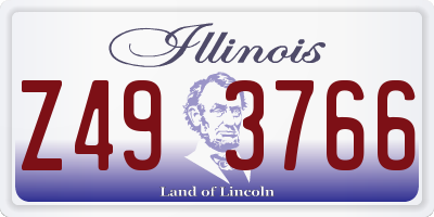 IL license plate Z493766