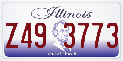 IL license plate Z493773