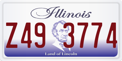 IL license plate Z493774