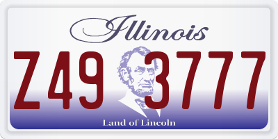 IL license plate Z493777