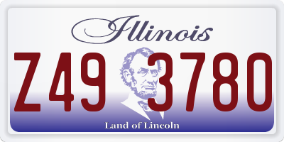 IL license plate Z493780