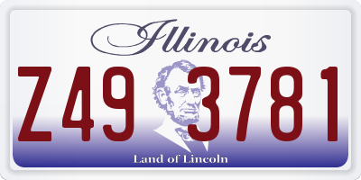 IL license plate Z493781