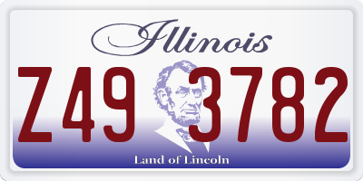 IL license plate Z493782