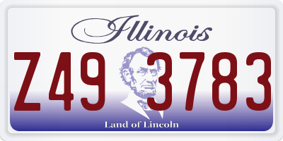 IL license plate Z493783