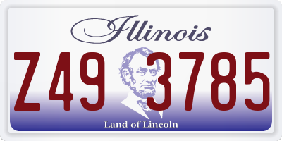 IL license plate Z493785