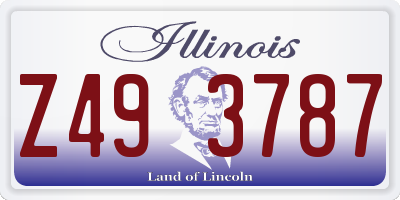 IL license plate Z493787