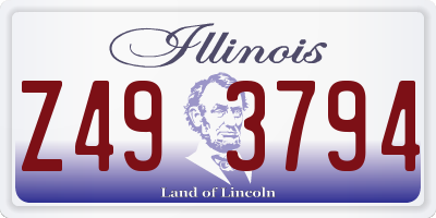 IL license plate Z493794