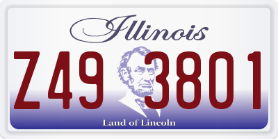 IL license plate Z493801