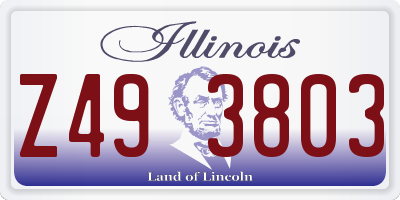 IL license plate Z493803