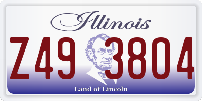 IL license plate Z493804