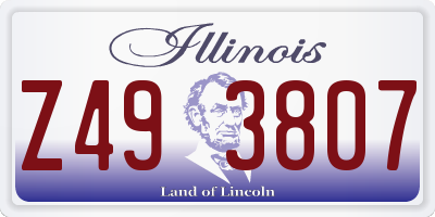 IL license plate Z493807